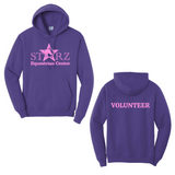 Youth Starz Equestrian Center Core Fleece Pullover Hooded Sweatshirt Purple