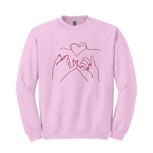 Pinky Promise Heavy Blend Crew Neck Sweatshirt