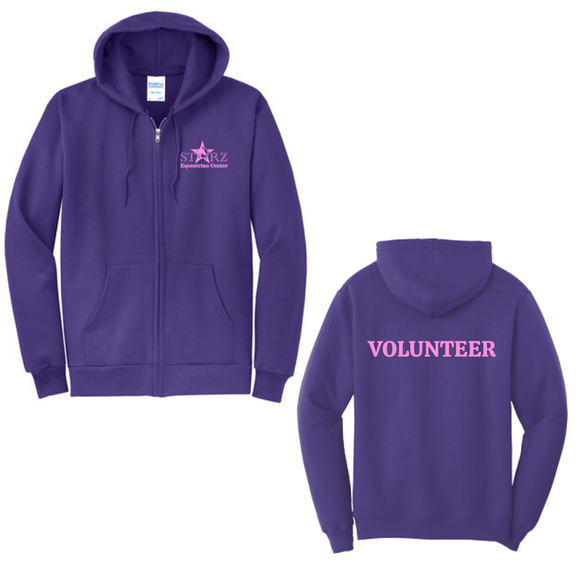 Youth Starz Equestrian Center Full-Zip Hooded Sweatshirt Purple