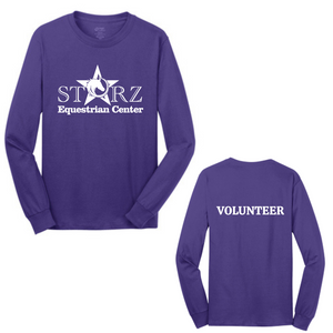 Youth Starz Equestrian Center Purple Long Sleeve Core Cotton Tee