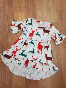 High-Low Reindeer top